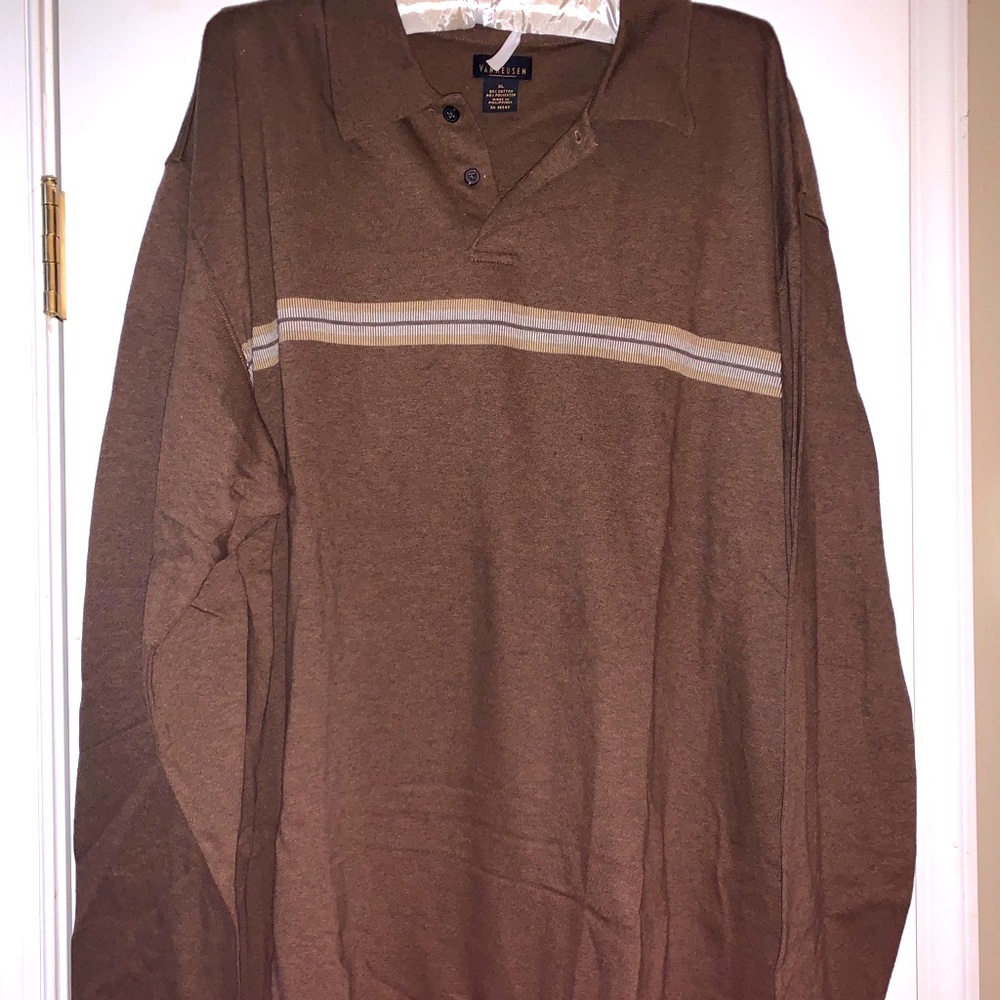Van Heusen brown polo sweater